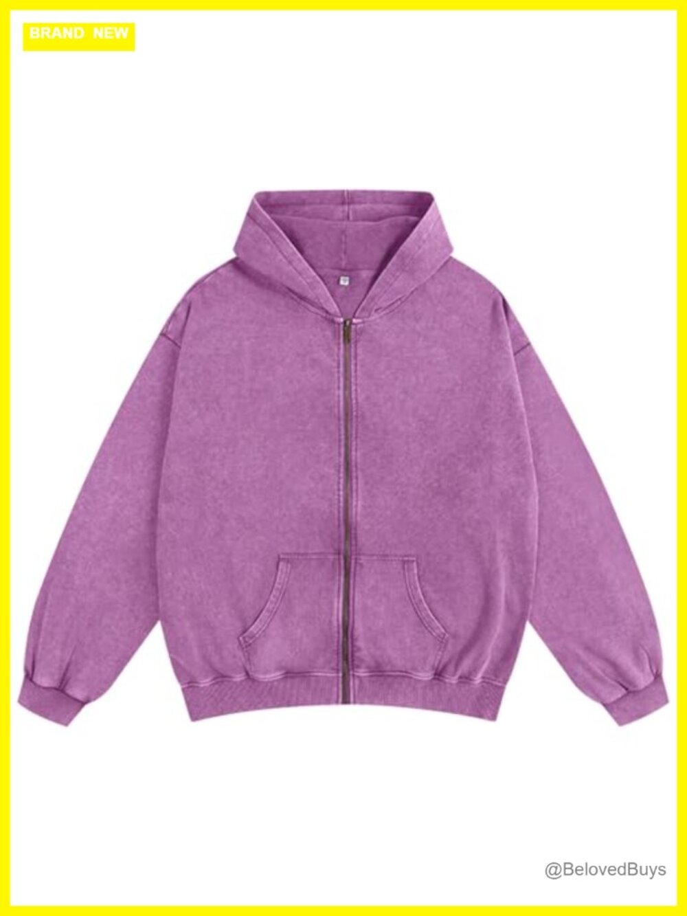 Oversized Vintage Zip Up Hoodie Acid Wash Y2K Grunge Sweatshirt Loose Fit